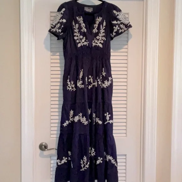 anthropologie petite maxi dress S/W/F Petite Cotton Scoop-Neck Maxi Dress